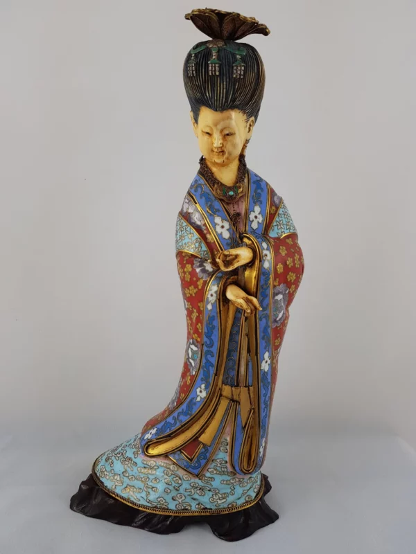 CHINE - Statuette cloisonnée