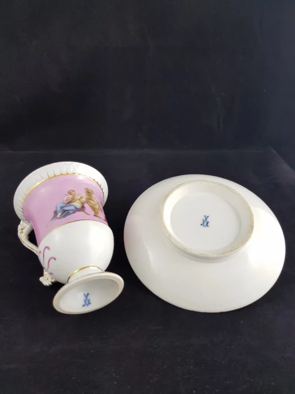 MEISSEN - Tasse sur piédouche et sous tasse – Image 4