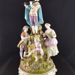 MEISSEN - Groupe de personnages en porcelaine (rare)