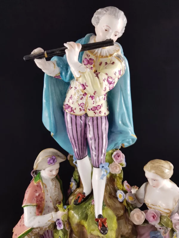 MEISSEN - Groupe de personnages en porcelaine (rare) – Image 5