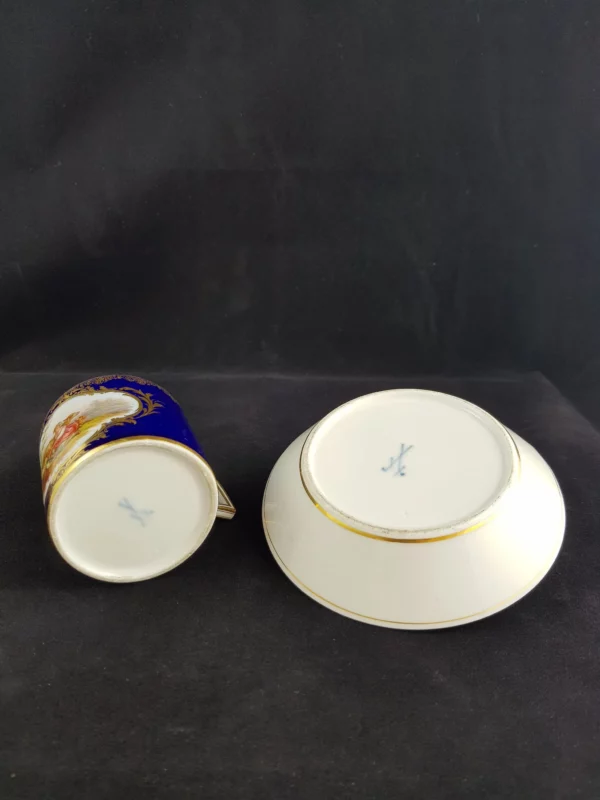 MEISSEN  - Tasse litron et sa soucoupe (vendu) – Image 3