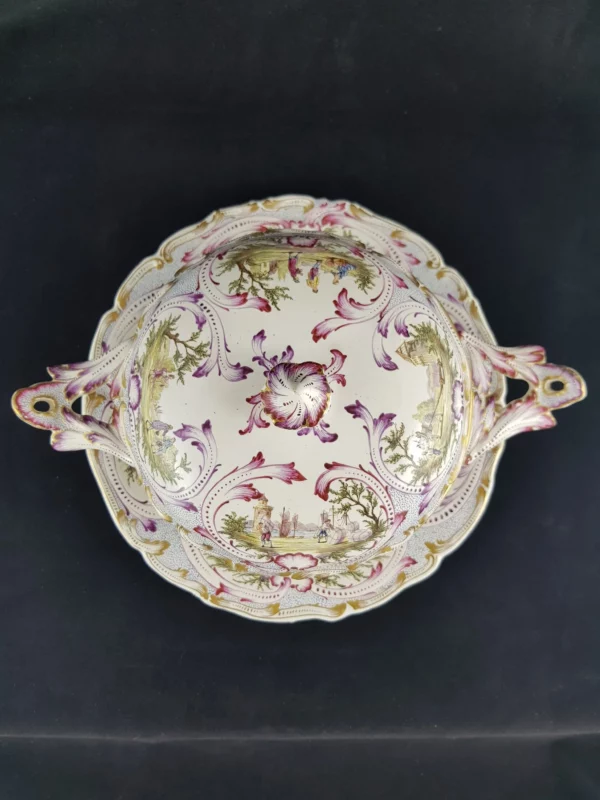 VEUVE PERRIN - Bouillon couvert et son dormant (Vendu) – Image 8