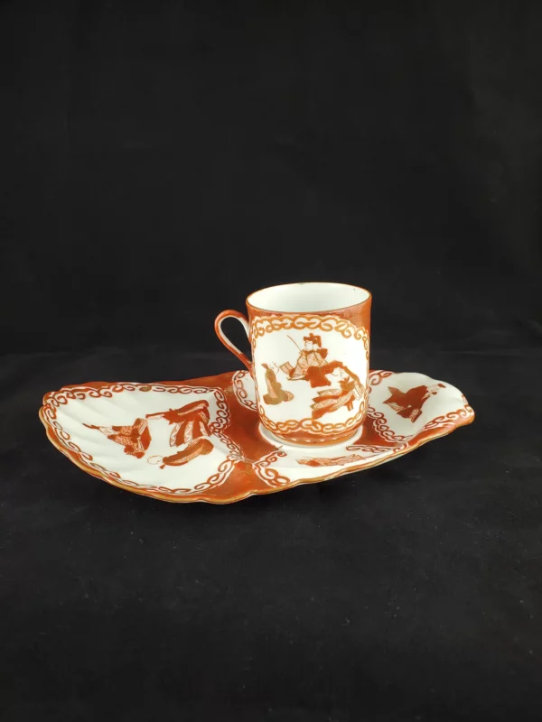 JAPON - Tasse et sa sous tasse en porcelaine – Image 4