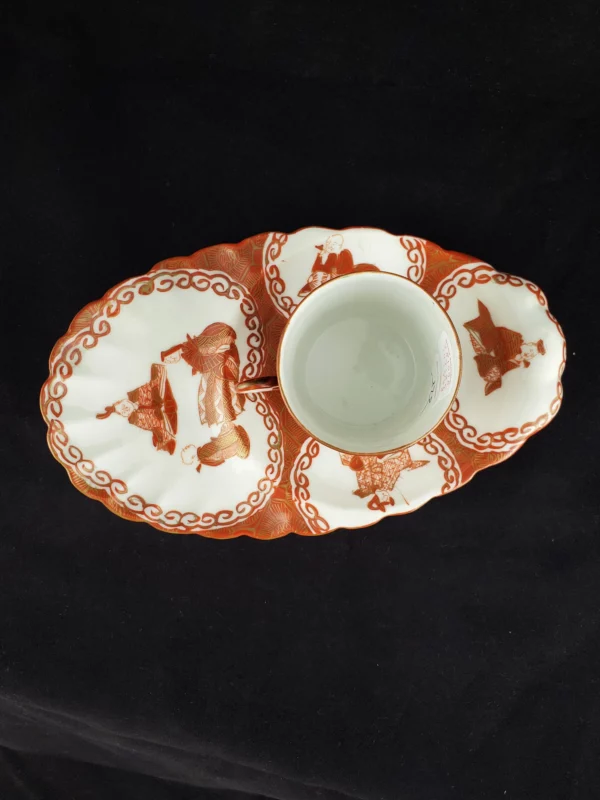 JAPON - Tasse et sa sous tasse en porcelaine – Image 3