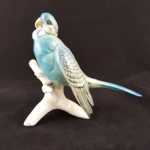 KARL ENS - SAXE - Perruche en porcelaine