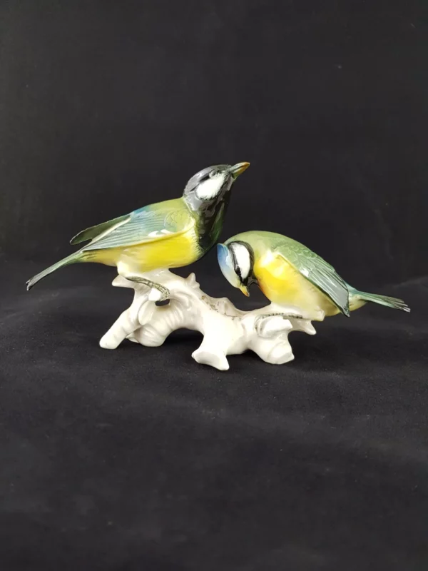 KARL ENS - SAXE - Mésanges en porcelaine