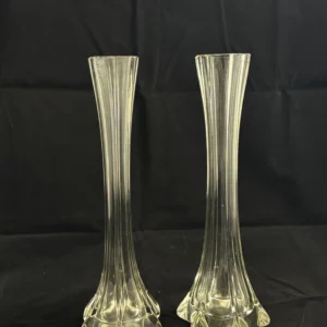 ART NOUVEAU - Paire de vases soliflores en verre