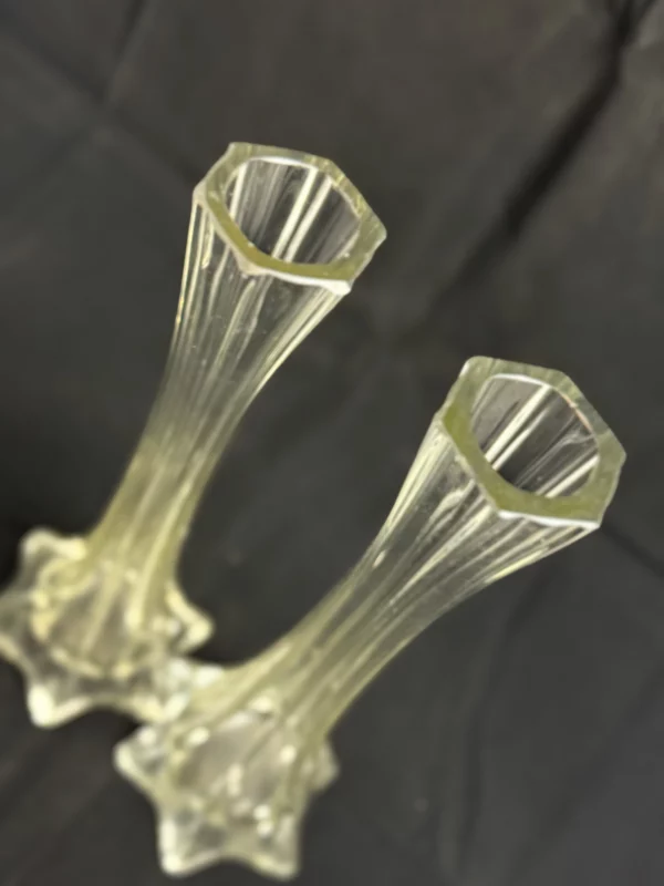 ART NOUVEAU - Paire de vases soliflores en verre – Image 2