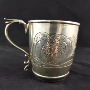 ART NOUVEAU - Tasse argent massif 150g