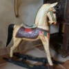 CHEVAL à bascule ancien - en bois peint à la main
