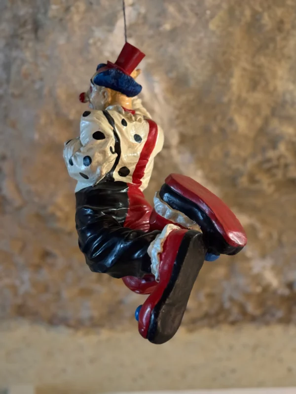 CLOWN acrobate suspendu - Sculpture décorative vintage – Image 3
