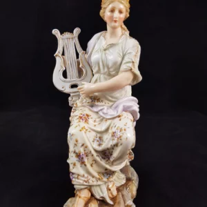 RUDOLSTADT VOLKSTEDT - Femme à la harpe, peinte