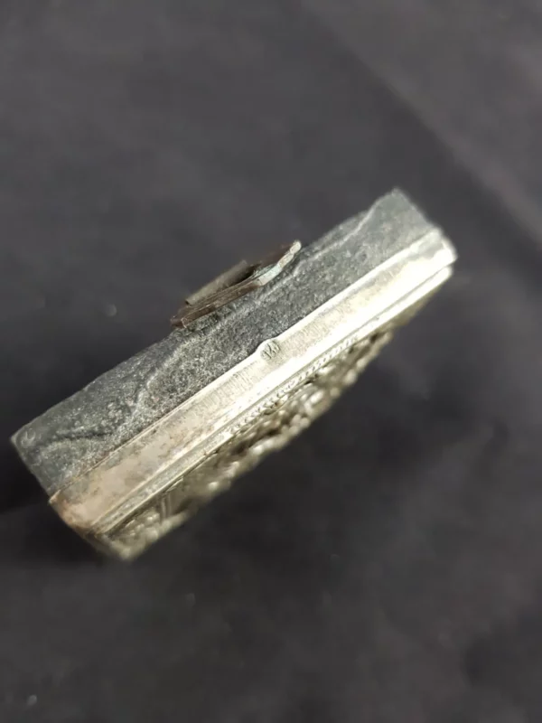 RUSSIE - ICÔNE religieuse de voyage en argent 925 – Vierge à l'Enfant – Image 3