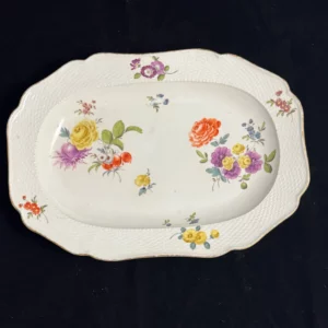 MEISSEN - Grand plat ovale en faïence