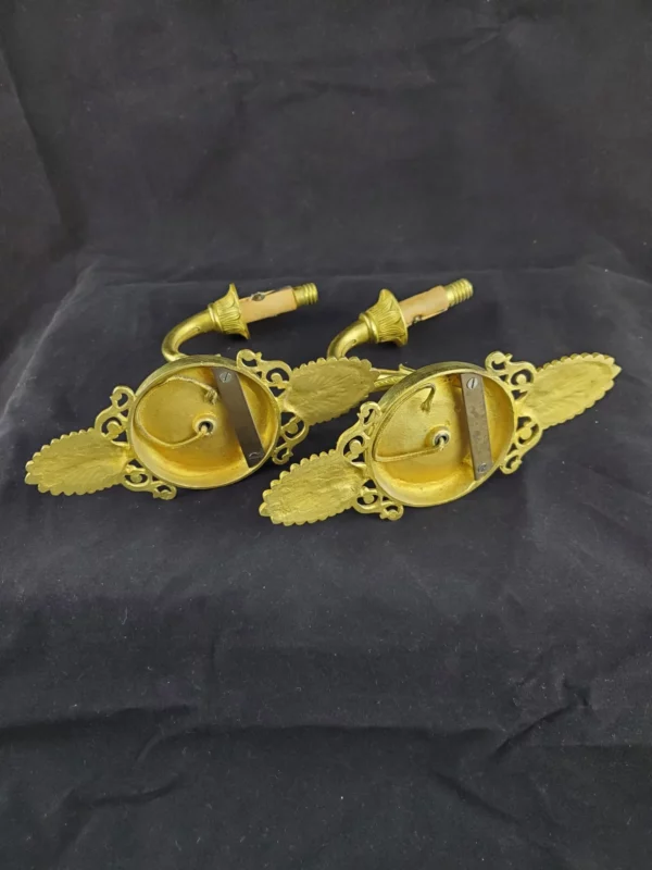 Style EMPIRE - Paire d'appliques murales en bronze doré – Image 2