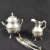 Lot : Élégant Service à Sucre en ARGENT MASSIF – 3 Pièces