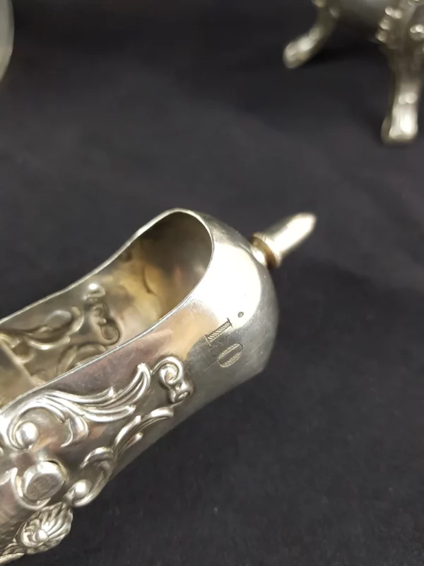 Lot : Élégant Service à Sucre en ARGENT MASSIF – 3 Pièces – Image 5
