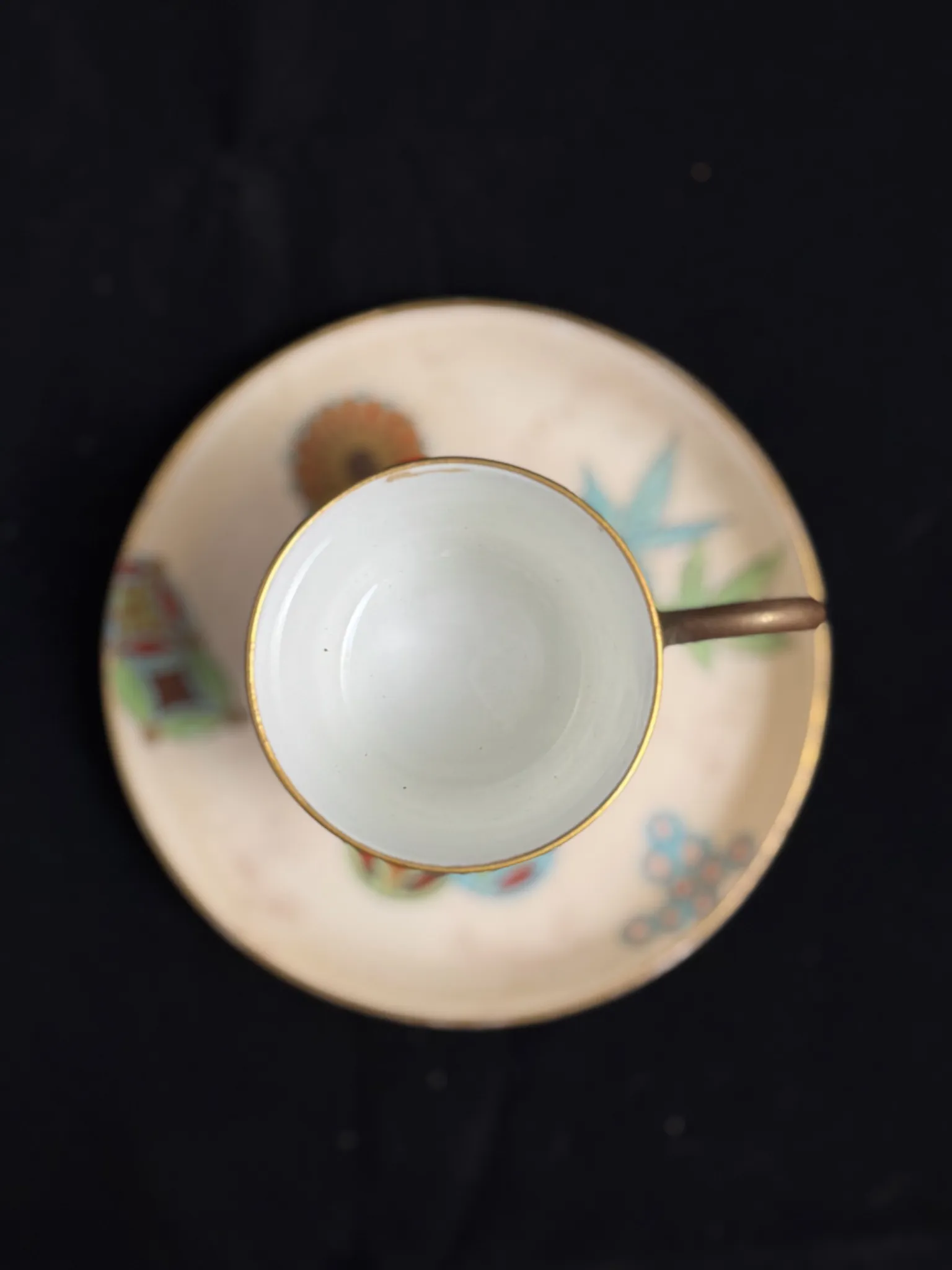 ROYAL WORCESTER (Angleterre) - Tasse et soucoupe en porcelaine décorée – Image 3