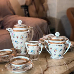 LIMOGES - Service à thé/café en porcelaine décorée – PL France