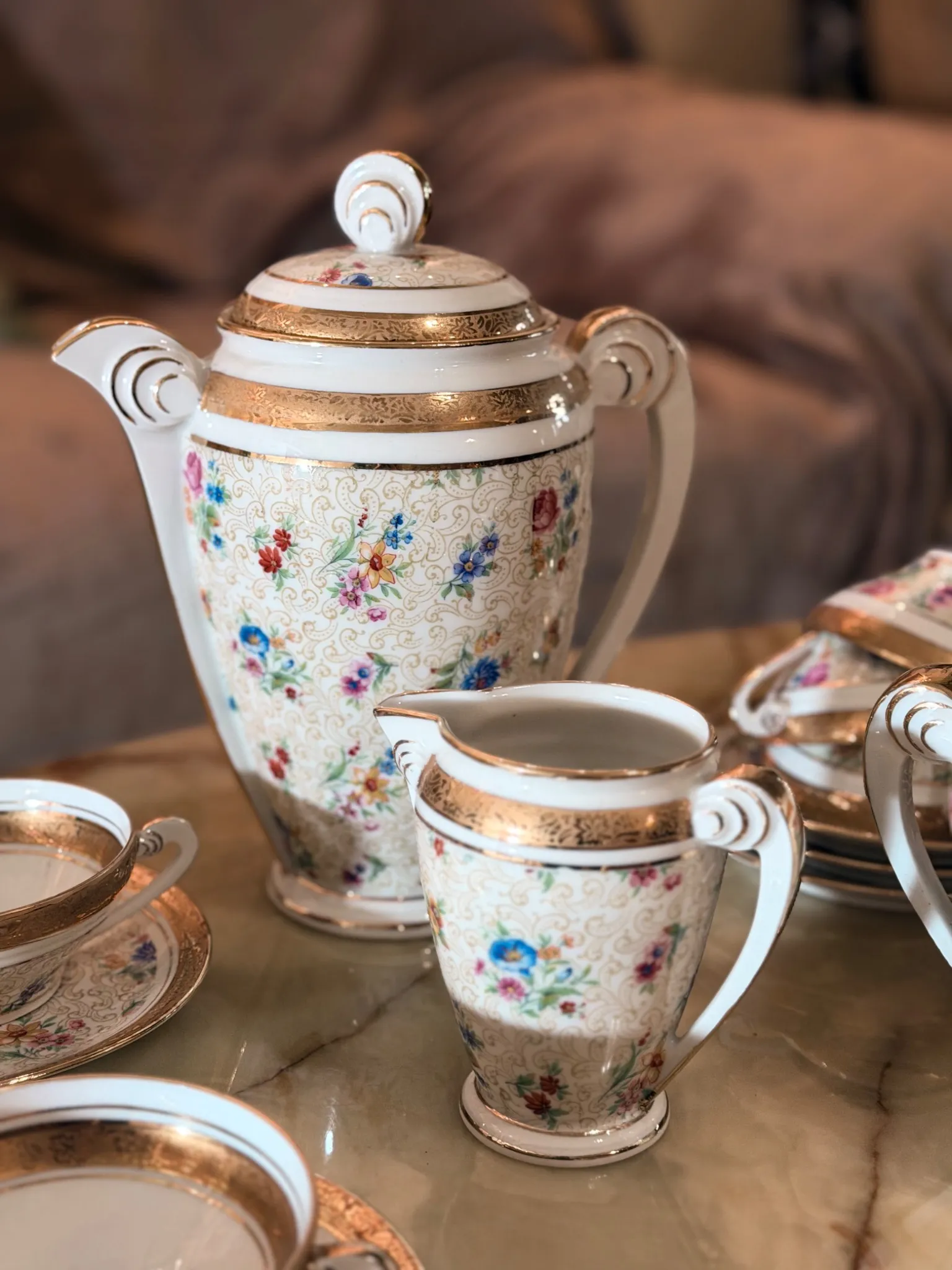 LIMOGES - Service à thé/café en porcelaine décorée – PL France – Image 3