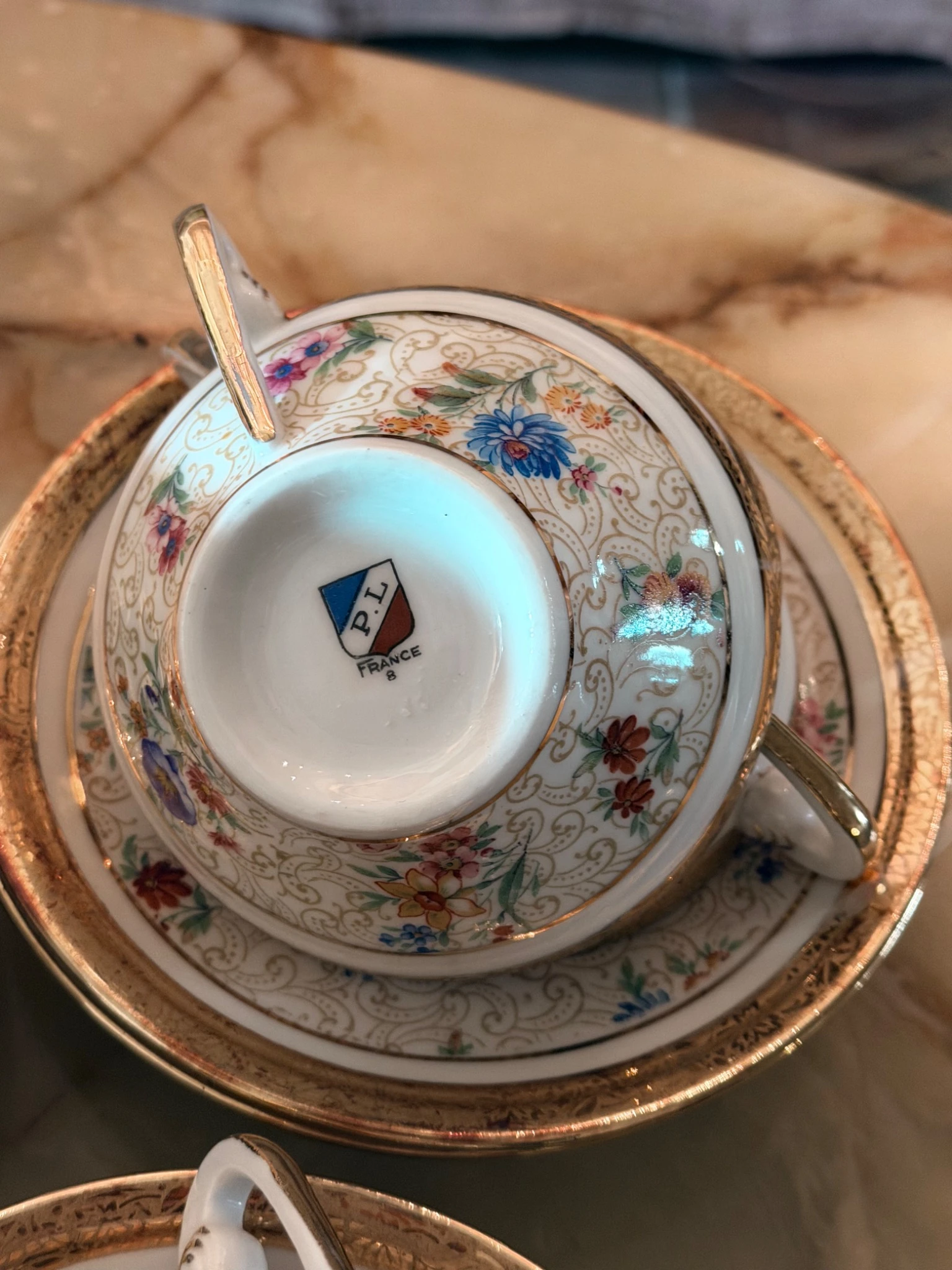 LIMOGES - Service à thé/café en porcelaine décorée – PL France – Image 5